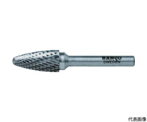 バーコ 先丸トンガリ形超硬ロータリーバー ダブルカット 刃径6mm BAHF0613M03X 1本