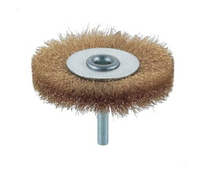 トラスコ中山 軸付ホイールブラシ φ75X軸6 真鍮 線径0.15 TB-6244 1個