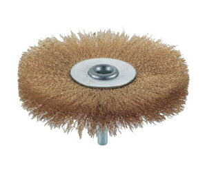 トラスコ中山 軸付ホイールブラシ φ100X軸6 真鍮 線径0.15 TB-6254 1個