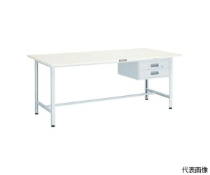 トラスコ中山 RAE型作業台 1800X900XH740 2段引出付 W色 RAE-1809F2 W 1台