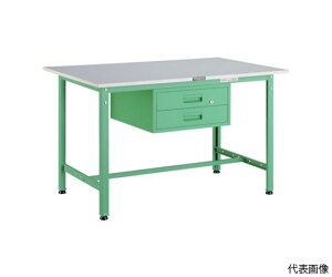 トラスコ中山 RAE型作業台 900X600XH740 2段引出付 YG色 RAE-0960F2 YG 1台