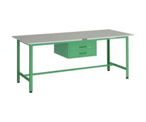 トラスコ中山 RAE型作業台 1800X750XH740 2段引出付 YG色 RAE-1800F2 YG 1台