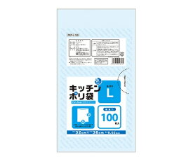 オルディ プラスプラス　キッチンポリ袋　LD－L　増量タイプ　透明　1ケース（100枚×30パック） PKP-L-100 1箱(100枚×30パック入)