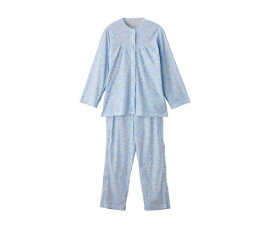 【あす楽・在庫あり】【BY】ケアファッション 婦人介護フルオープンパジャマ サックス M 38515-01 1枚
