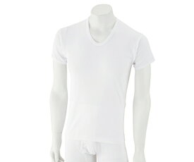 ケアファッション 紳士半袖U首シャツ(2枚組) ホワイト LL 38021-03 1組(2枚入)