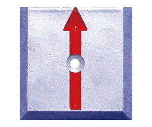 STS 境界用標示板(1穴・貼付用) 10枚入 SH51 1袋(10枚入)