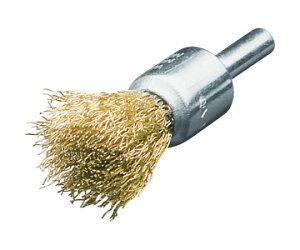 LESSMANN 軸付エンド型ブラシ 真鍮波線0.2 Φ12 451541 1個