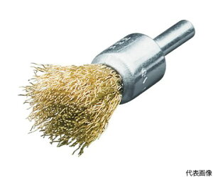 LESSMANN 軸付エンド型ブラシ 真鍮波線0.3 Φ12 451561 1個