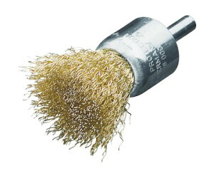 LESSMANN 軸付エンド型ブラシ 高張度真鍮波線0.25 Φ17 452751 1個