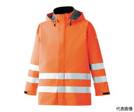 ミドリ安全 雨衣　レインベルデN　高視認仕様　上衣　蛍光オレンジ　LL RAINVERDE-N-UE-OR-LL 1着