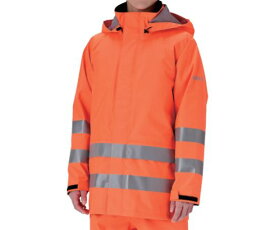 ミドリ安全 雨衣　レインベルデN　高視認仕様　上衣　蛍光オレンジ　M RAINVERDE-N-UE-OR-M 1着
