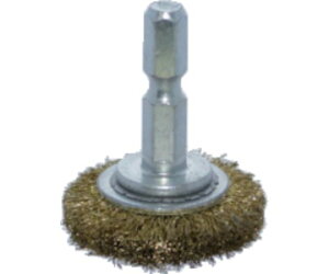 トラスコ中山 軸付ホイールブラシ φ32X軸6.35 真鍮線 線径0.15 TB-6204-60 1個