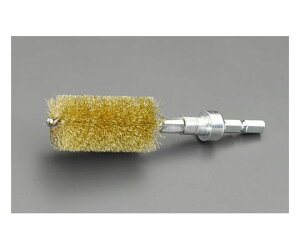 エスコ 25x50mm 6角軸 ワイヤーブラシ(真鍮線) EA819BT-115 1本