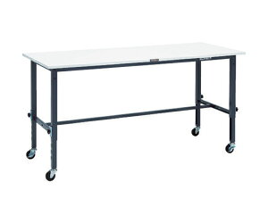 トラスコ中山 AEM型高さ調節作業台 1800X750 75φ車輪付 DG色 AEM-1800C75 DG 1台