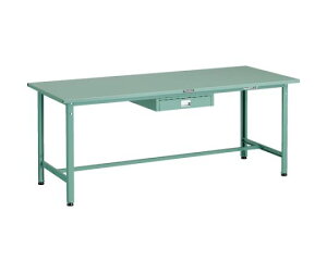 トラスコ中山 SAE型軽量作業台 1800X750 薄型1段引出し付 GN色 SAE-1800UDC1 1台