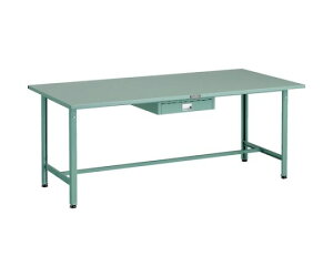 トラスコ中山 SAE型軽量作業台 1800X900 薄型1段引出し付 GN色 SAE-1809UDC1 1台