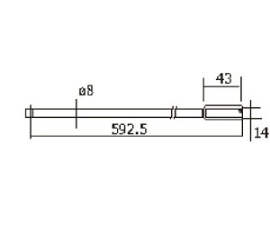 �������� �֊s�p�������A�[���i��������j�@�S��592.5mm DM83514 1��