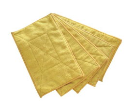 トラスコ中山 マイクロファイバーカラー雑巾（5枚入）黄 MFCT5P-Y 1袋(5枚入)