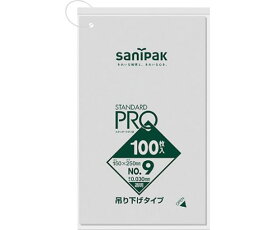 日本サニパック L09H規格袋吊り下げタイプ（0.03）9号 L09H-CL 1冊(100枚入)