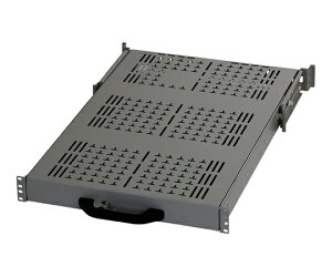 摂津金属工業 重量用ストッパー付スライド棚 W480×H61.9×D700mm 12.8kg ブラック RASSH-700HDN1 1個