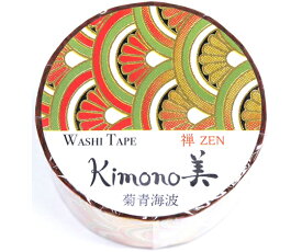 カミイソ産商 kimono美 菊青海波 25mm×5m巻 GR-3032 1個
