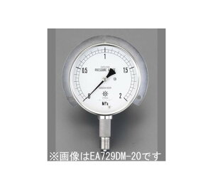�G�X�R ���͌v(�X�e�����X) G3/8/75mm/0-10MPa �Εt EA729DM-100 1��