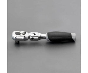 エスコ ラチェットハンドル(首振型) 1/4"DR/116mm EA618AA-15 1本