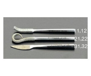 エスコ 55mm/3.2mm軸ダイヤモンド鏝やすり(平/#200) EA826VR-12 1本