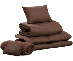 アイリスオーヤマ コンパクト布団 5点セット KFS-C5S(ブラウン)