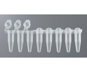 Simport PCR�p�L���b�v�t��8�A�`���[�u 0.2mL �h�[���L���b�v 125�� T320-3N 1��(125��)