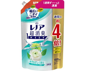 P&Gジャパン レノア 超消臭1week みずみずしく香るフレッシュグリーンの香り 詰替用 超特大サイズ 1,520mL 1個