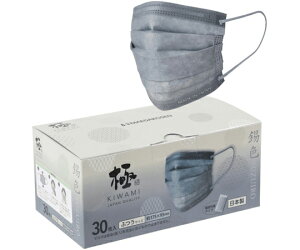 前田工繊 極 KIWAMI マスク 錫色(すずいろ)ふつうサイズ 30枚×36箱入 S-MASK-3GR-KOHOUSOU 1ケース(30枚×36箱入)