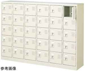 三島精器 扉付 シューズボックス 鍵付 6列5段(30人用) BST6-5WKN 1台