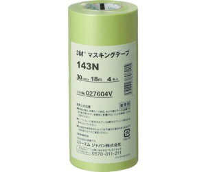 �X���[�G�� �}�X�L���O�e�[�v 143N 30mmX18m 4������ 143N 30 1�p�b�N(4����)