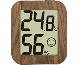 シンワ測定 デジタル温湿度計 環境チェッカー 木製 ダークブラウン 73235 1個