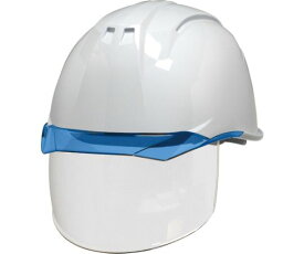 DICプラスチック 透明バイザーヘルメット（シールド面付）　AA11EVO-CS　KP　白/ブルー AA11EVO-CS-HA6-KP-W/B 1個