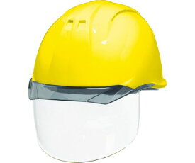 DICプラスチック 透明バイザーヘルメット（シールド面付）　AP11EVO-CSW　KP　黄色/スモーク AP11EVO-CSW-HA6-KP-Y/S 1個