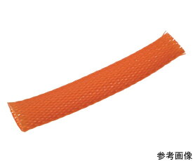 トラスコ中山 カラー編組チューブ　自然折径13mm　長さ10m　1巻　橙 BTC-12-OR 1巻