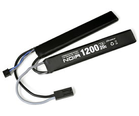 G-force Noir LiPo　バッテリー 7.4V 1200mAh SOPMOD対応 サドルパック　2枚入 GFG902 1個(2枚入)