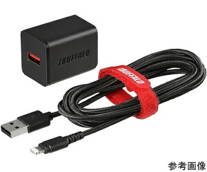 BUFFALO 2.4A USB}[d AutoPowerSelect@\ LightningP[ut 1.5m ubN 1 BSMPA2404LC1BK