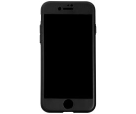 オウルテック iPhone SE（2020）/8/7/6s対応 360度フルカバーハードケース マット液晶保護ガラス付き ブラック 1個 OWL-CVIC4711-BK