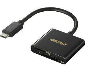 BUFFALO USB3.2 Gen1 Type-C J[h[_[ SD/microSDp ubN 1 BSCR110U3CBK