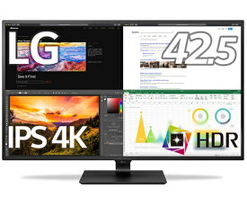 LG　Electronics　Japan 液晶ディスプレイ 42.5型 3840×2160 HDMI・DisplayPort・USB Type-C ブラック スピーカーあり 1台 43UN700-BAJP