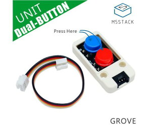M5Stack M5Stack�p�f���A���{�^�����j�b�g 1�� M5STACK-DUALBUTTON-UNIT