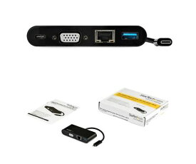 StarTech.com USB Type-Cマルチ変換アダプター/USB-Cマルチハブ/シングル 1080p VGA/60W PD/USB-Aハブ（USB 3.1 Gen 1 5Gbps）/ギガビット有線LANポート/タイプCトラベルドック 1個 DKT30CVAGPD