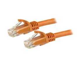 StarTech.com カテゴリ6 LANケーブル（Cat6）RJ45モールドコネクタ（ツメ折れ防止カバー付き）10m オレンジ 1個 N6PATC10MOR