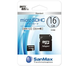 SanMax Technologies microSDメモリーカード（Standardグレード） 16GB 1個 SMS16U