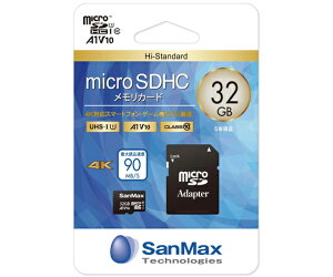 SanMax Technologies microSD[J[hiHi-StandardO[hj 32GB 1 SMH32AV
