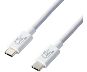 GR USB4P[u C-C^Cv Fؕi USB Power DeliveryΉ 240W 1.0m zCg 1{ USB4-CCPE10NWH