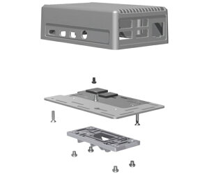 ^J`d@H Raspberry Pi 4B M^DIN[P[X M`ˋN 63×30×98mm Vo[ 1 RPHD-4B-H-S